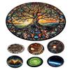 3D Visual Round Rug Living Room Floor Mat Decorative Anti-Slip Area Rug for Bedroom Dining Room Playroom Home Farmhouse Decor