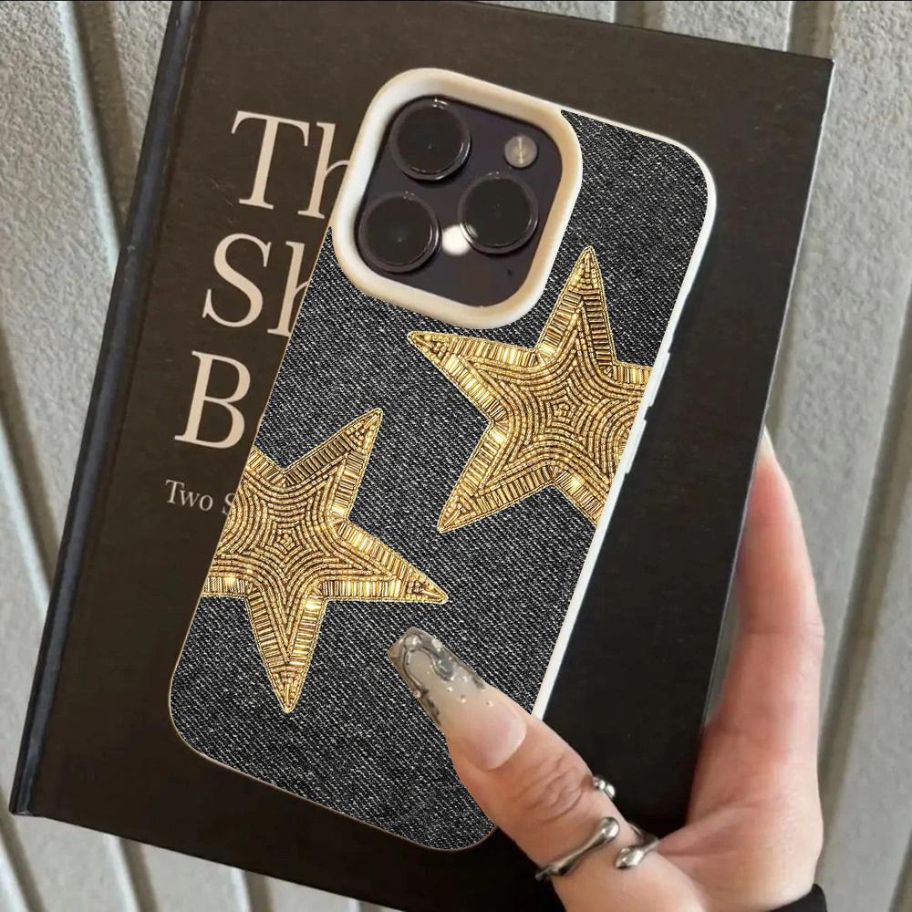 HOT Luxurious Stars Lichee Leather Pattern Phone Case For Redmi Note 14 13 12 11 10 9 8 Pro Plus 4G 5G Shockproof Cover