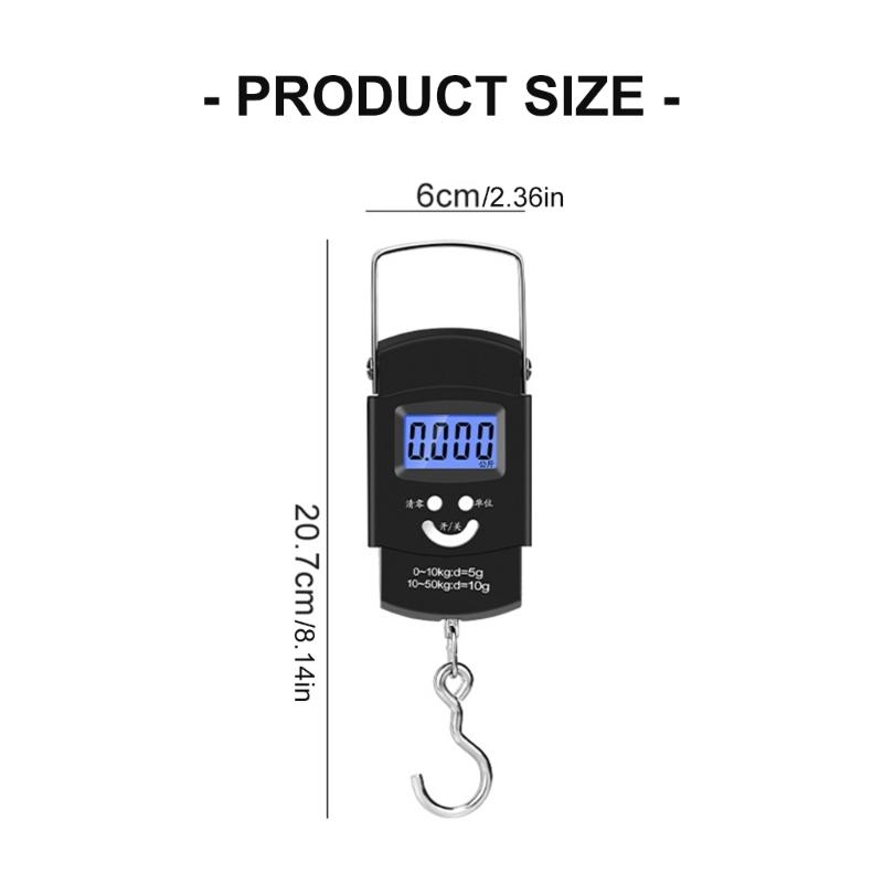 50kg Digital Hook Scale Precisions Weighing Tool Digital Scale Portables Hanging Scale Fishing Equipment