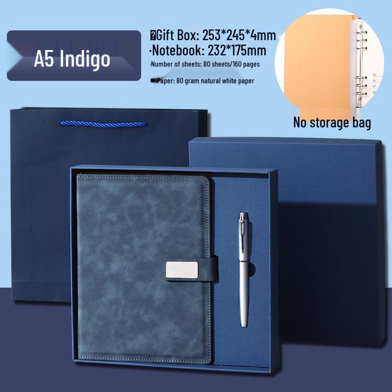 Custom A5 Loose-Leaf Business Office Notebook & Diary Set with Logo