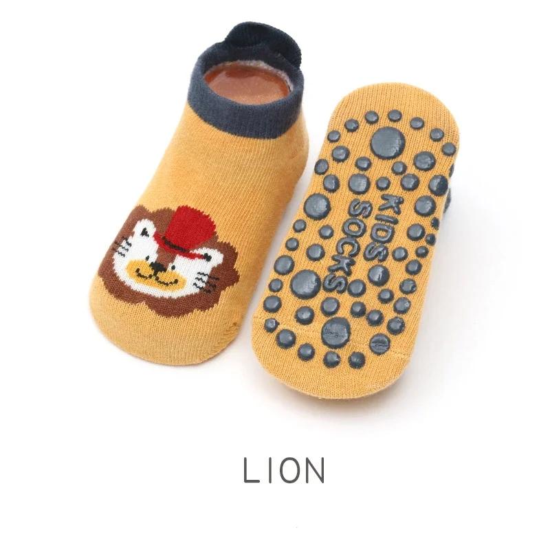 Neue Baby Baumwollsocken Niedliches Cartoon Tiermuster Bequem Atmungsaktiv Baby Rutschfest Kinder Bodensocken