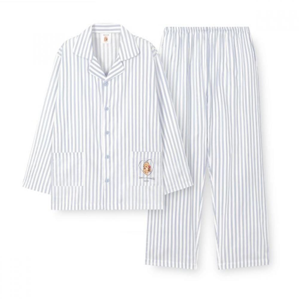 Orcite Men Cotton Drip Long Sleeve Pajama Set I008