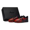 Air Force 1 07 811 Manufacturing, Gothic Bloodstain, Special Shoe Box Low Top Skateboard Shoes Unisex Black Red CW2288-001(Team80-S-BOX)