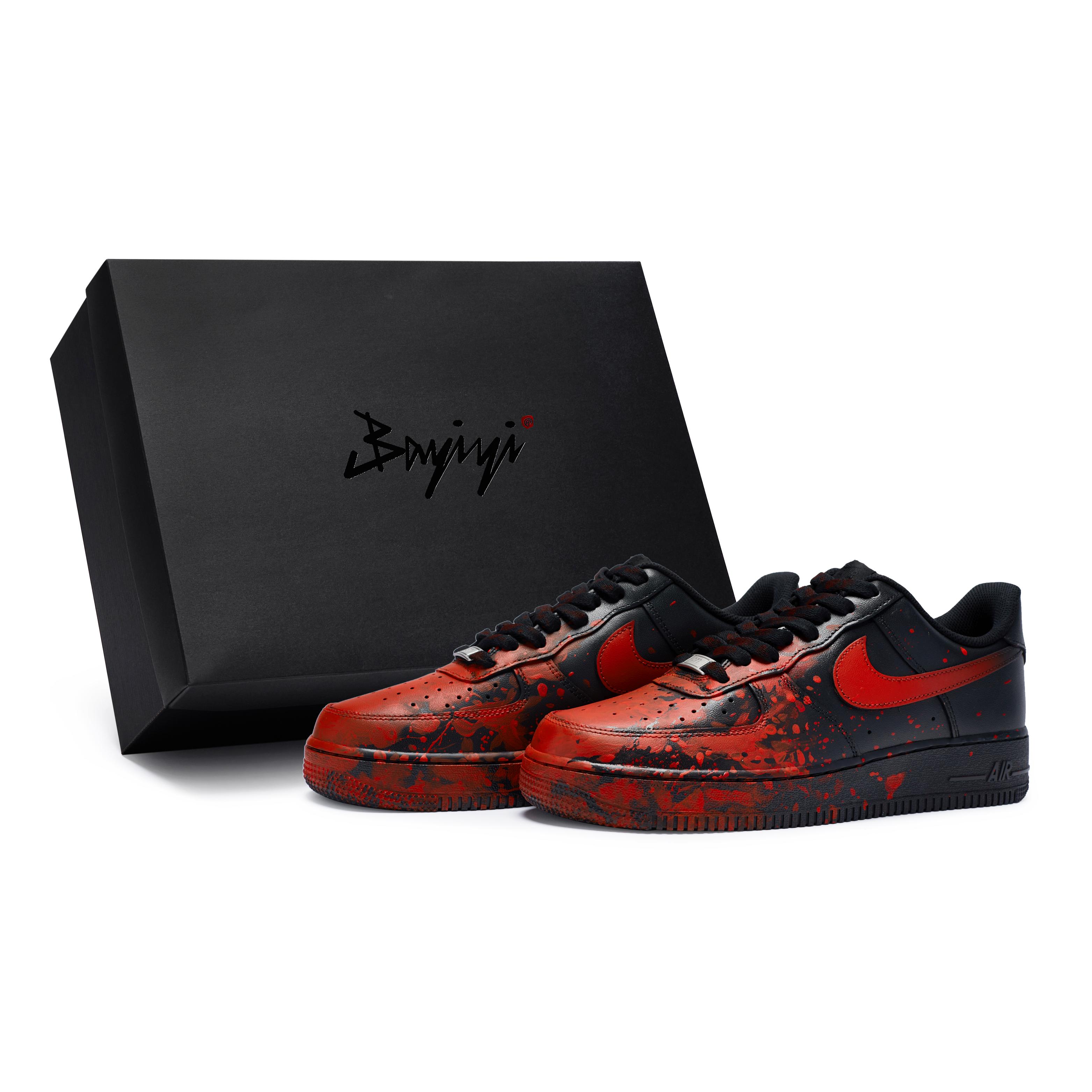 

Nike Air Force 1 07 811 Виробництво, Готична Пляма Крові, Спеціальна Коробка для Взуття Низькі Скейтбордичні Черевики Унісекс Чорно-Червоний CW2288-001(Team80-S-BOX) 40