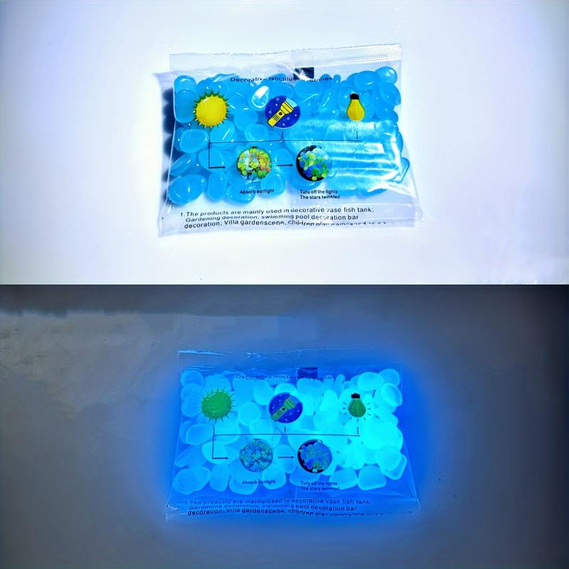 100/500pcs Glow In The Dark Pebbles, Resin Luminous Stones For Landscape, Garden Paths, Potted Plants, Parks, Aquarium Decor,