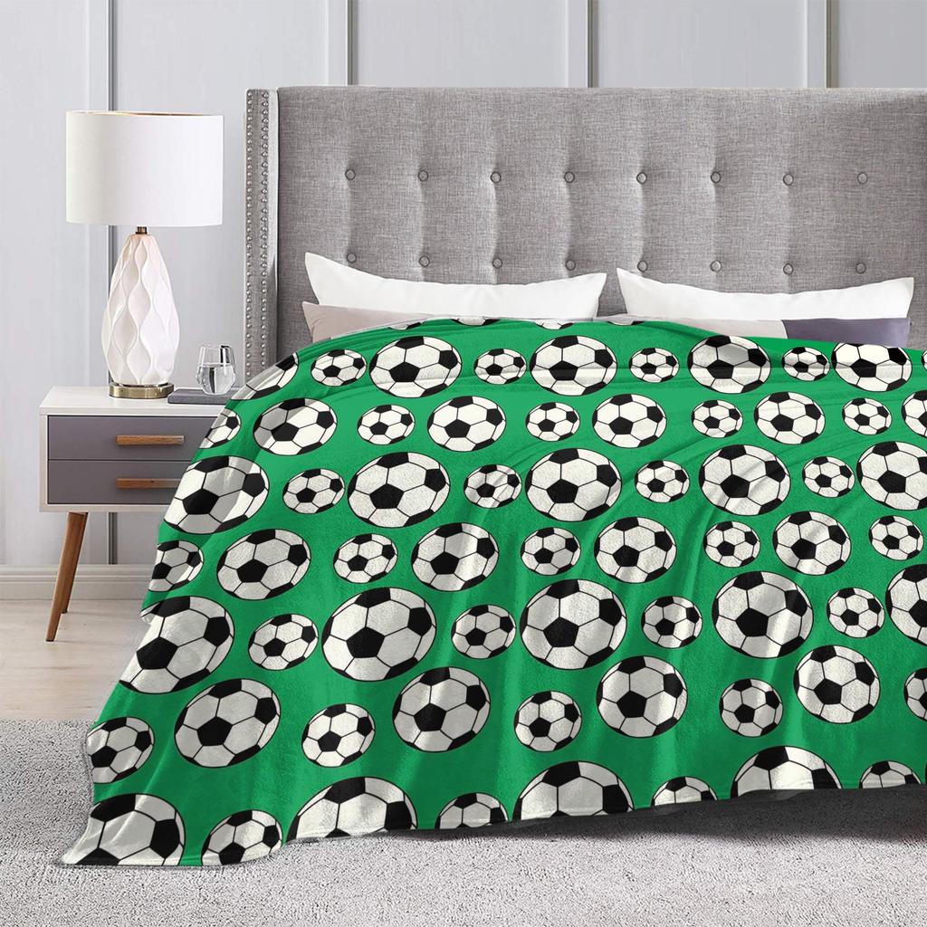 Football Soccer Balls Theme Gifts for Boys Gamer Room Decor 5614492476 Warm Soft Blanket Kids Plush Throw Blanket Bed Cover