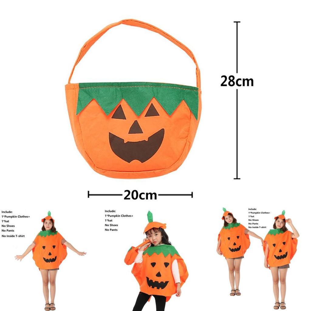 Charmantes Halloween-Kostüm für Eltern-Kind Kürbis Cosplay Outfit