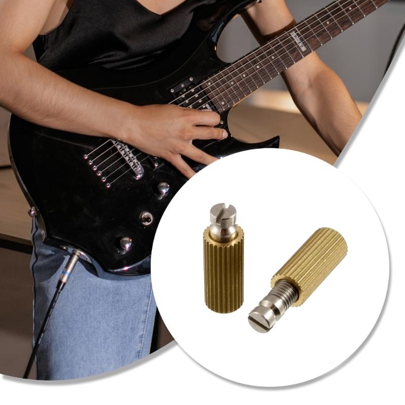 2Pcs Guitar Bridge Inserts and Studs Electric Guitar Tremolo Bridge Anchors Metal Studs For Lasting Performances