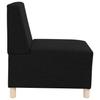 Modular Armless Sofa 3 Piece Set Black 55 X 74 X 82 Cm Fabric