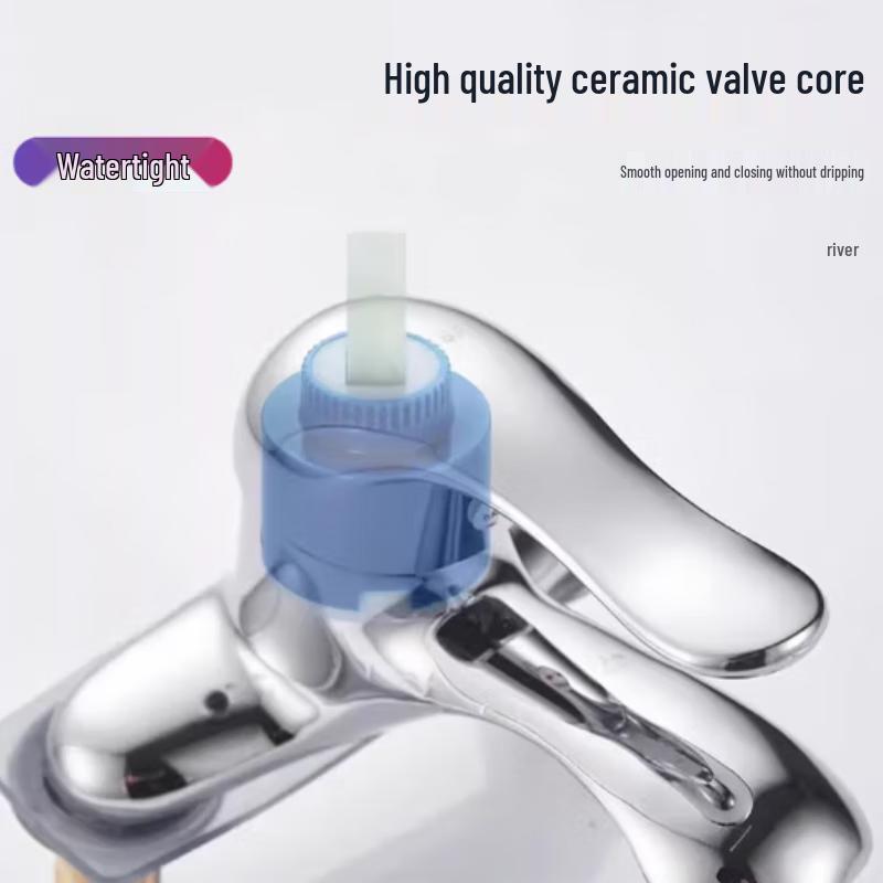 Brass Hot & Cold Water Faucet with Steel Hose