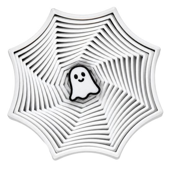 1/4Pcs 3D Printed Expanded Fidget Star, Halloween Ghost Bat Pumpkin Spider Fractal Star Toy, Stress Relief Expandable Star Sensory Desk Toy
