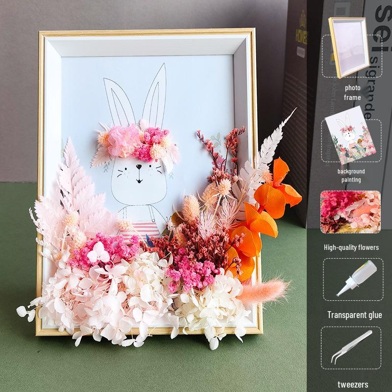 DIY Handmade 3D Preserved Flower Photo Frame Craft Kit