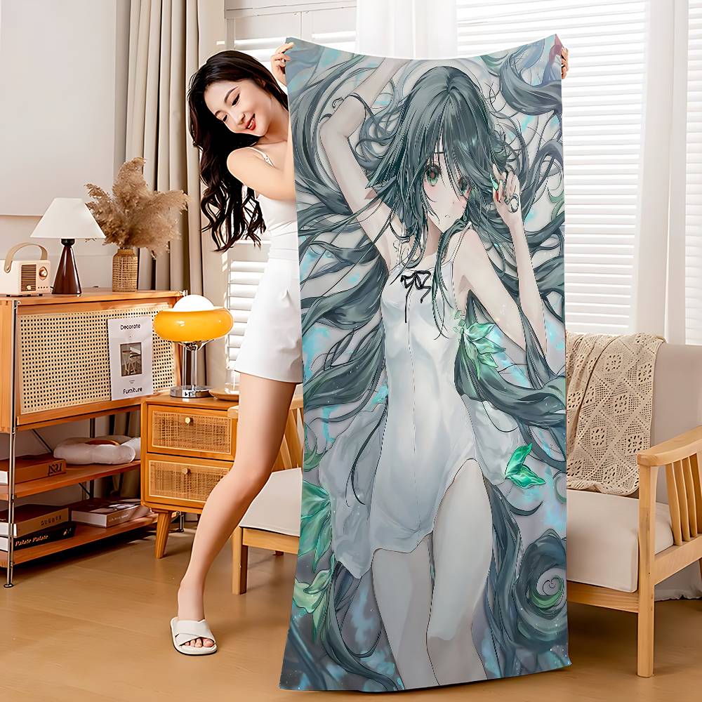 S-Saya No Uta The Song Of Saya Anime Beach Swimming Towel Soft Absorbent Washcloth Children's Gifts For Kids Travel Camping Gym