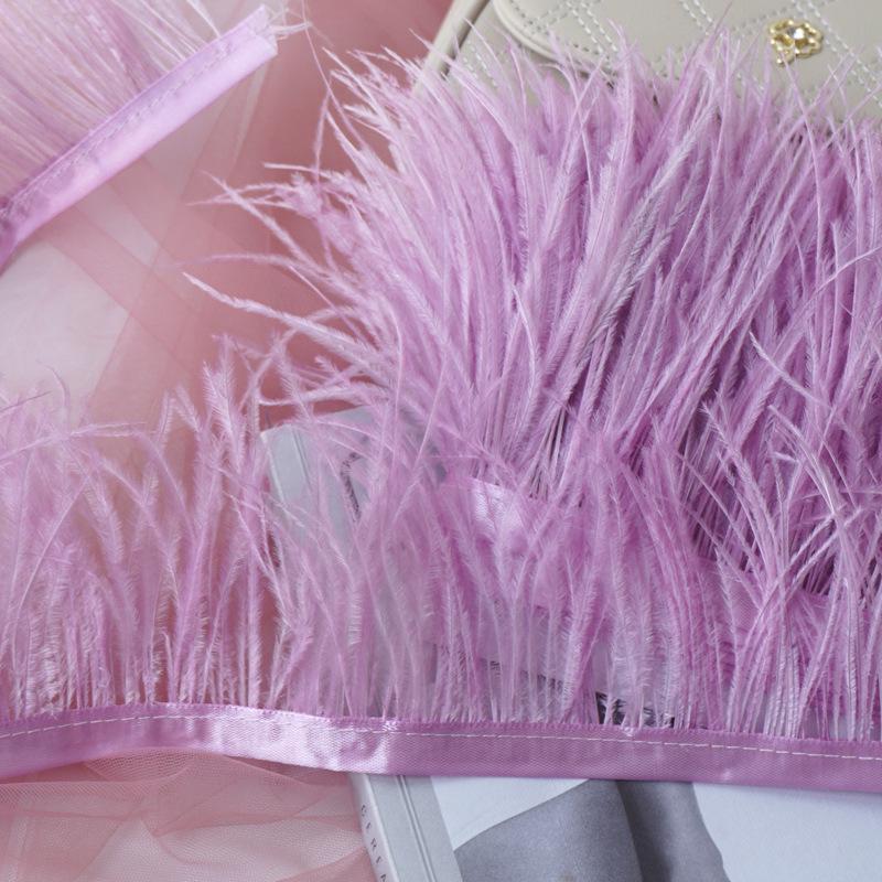 Pštrosí peří 10-13cm pro dekoraci šatů a taneční sukně - Oděvní doplněk