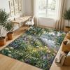 Riverbank Theme Soft Crystal Velvet Rug Custom Name & Text Print Non Slip Floor Rug for Bedroom Living Room