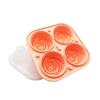 4 Holes Ice Cube Mold Silicone Rose Shape Freezing Beverage Jelly Chocolate Tray Reusable Hotel DIY Mould with Lid