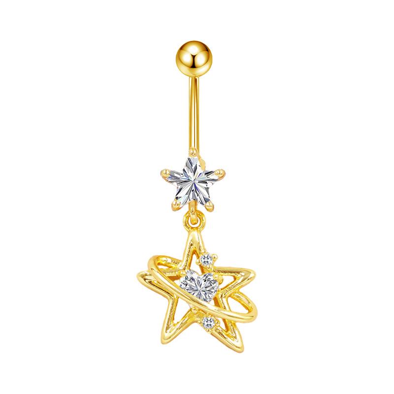 Gaibei Trendy Star Bow Navel Ring for Girls