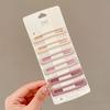 6Pcs Girl Hairpin Matte Color Rectangular Hair Clips Stable Non-Slip BB Clip Face Slimming Versatile Hair Styling Tool