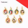 Gold Plated New Fairy Tale Series Snow White Princess Charms Pendant For Jewelry Making DIY Necklace Women Gift Accessories
