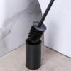 Circular Type Stainless Steel Toilet Brush Black Bathroom Cleaning Brush Holder with Toilet Brush Wall Mount Seven Color Options