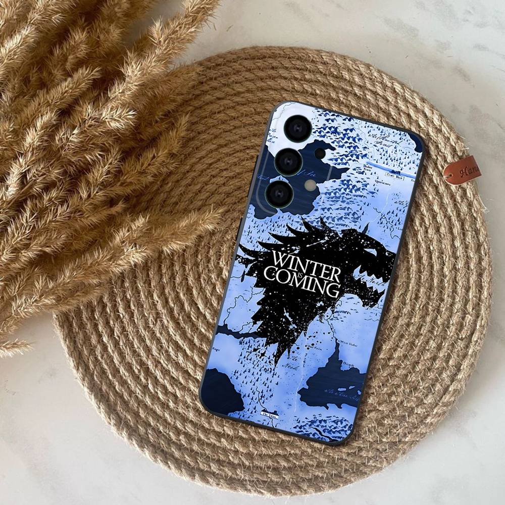 Winter C-Coming Stark Phone Case For Samsung S25,S24,S21,S22,S23,S30,Ultra,S20,Plus,Fe,Lite,Note,10,9,5G Black Cover