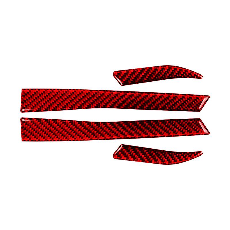 Carbon Fiber Car Rearview Mirror Anti-Scratch Base Strips Protective Interior Decoration Sticker For Ford Mustang 2015-