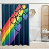 Rainbow Shower Curtain Love Pride Theme Bathroom Curtain for Teen Girls  Bathtub Screen Colorful Stripes Waterproof Decoration