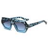  Fashion Square Women Gradient Sunglasses Leopard Shades Retro Men Clear Lens Glasses Frame UV400