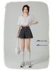 Women's High Waist Denim Shorts - Summer Thin Style, Double Button, Patchwork, Rolled Hem, A-line Wide Leg, Loose Fit, Slimming Hot Pants