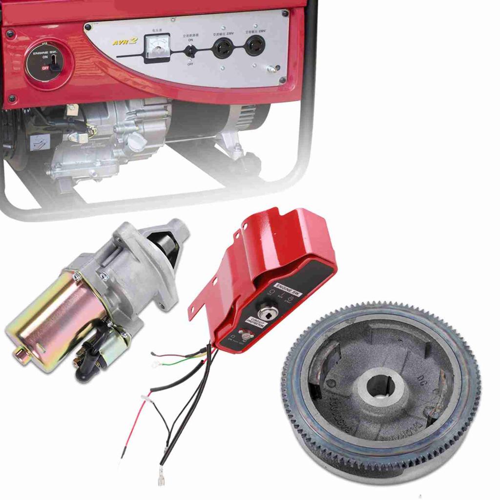 Electric Start Kit Starter Motor Flywheel Control   Box for GX390