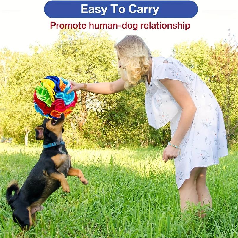 Interactive Dog Toys Snuffle Ball for Dogs Encourage Natural Foraging Skills, Snuffle Ball Dog Puzzle Toys Treat Ball for Large