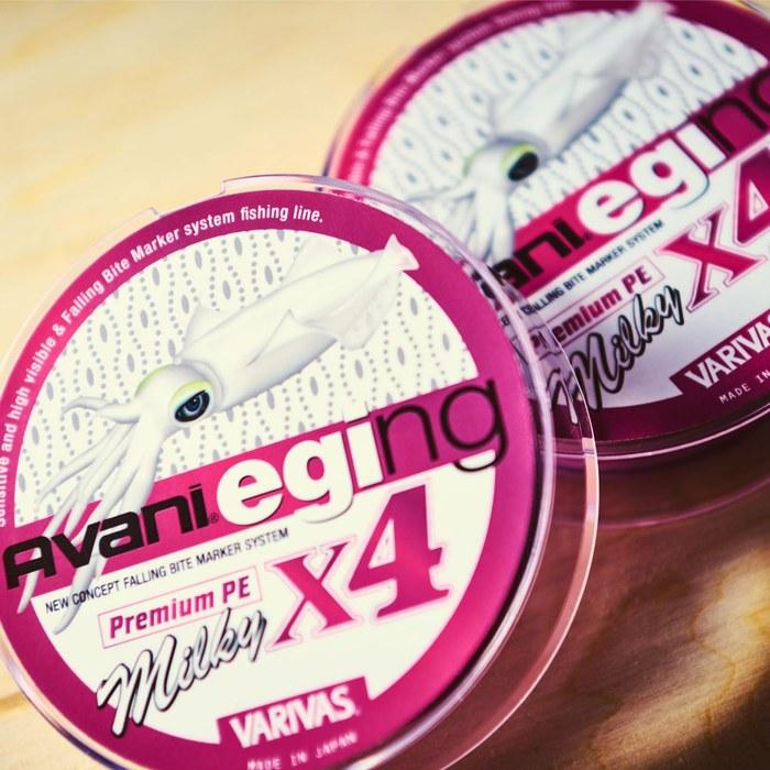 Morris Varivas Avani Egiing Premium PE X4 Milky 150m 0.6 Number 10lb (4-pack) Pink