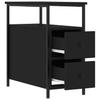 Vidaxl Szafka Nocna, Czarna, 30X60X60 Cm, Materiał Drewnopochodny