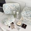 Large Capacity Floral Cosmetic Bag - Portable Handheld Toiletry Bag for Girls