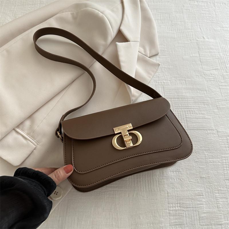 Chic Retro Stylish Women's Spring Small Square Bag Casual Shoulder Handbag In Black White Brown Beige