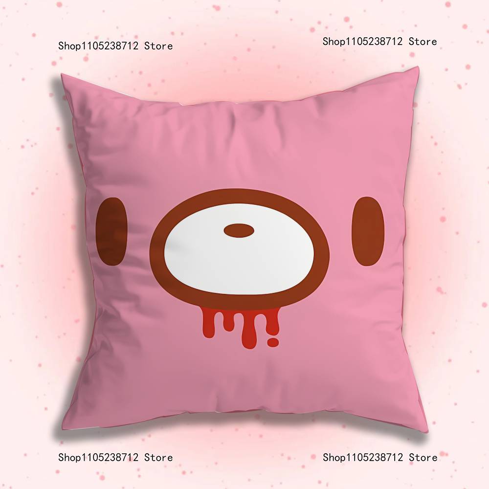 Cartoon G-Gloomy Bear Pillow Covers Cartoon Sofa Decorative Home Double-Sided Printing Short Plush Cute Cushion Cover