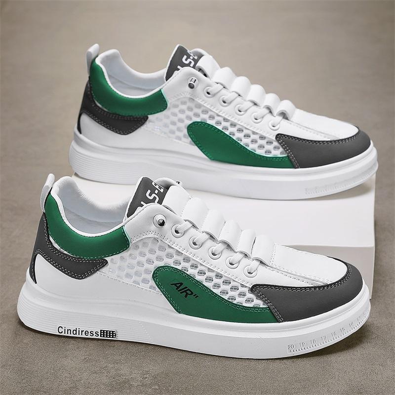 

2025 Men Sporty Shoes Comfortable Casual New Men s Shoes Leather Low Cut Fashion Trendy Running Sports Men s Casual Trendy Shoes 39 білий