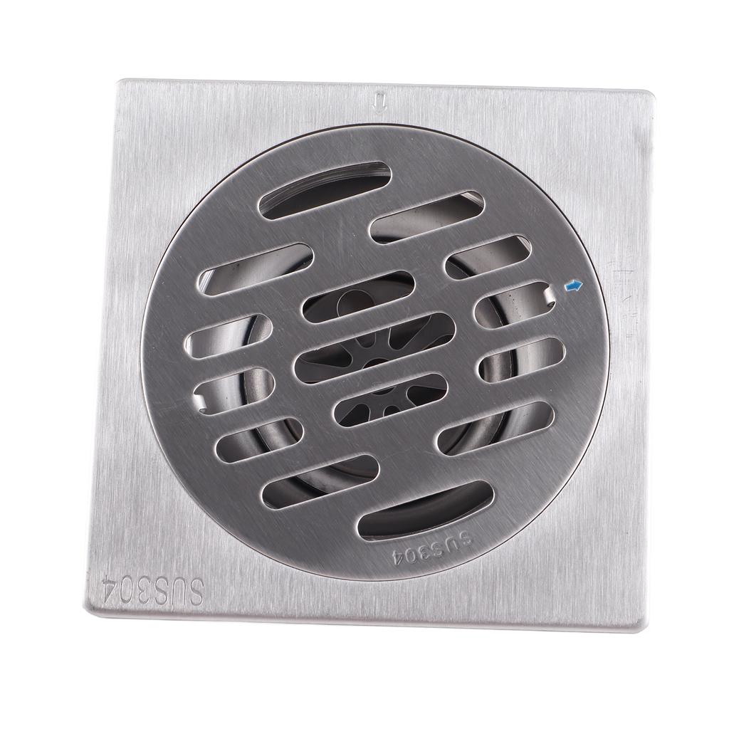 Thick Stainless Steel Square AntiOdor Bathroom Floor Drain Cover Waste Gate Shower Drainer