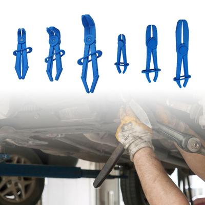 6Pcs Tubing Cutoff Pliers Hose Pinch Curve Repair Tools Oil Water Fuel Line Plier Clamps
