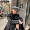 Autumn Winter Houndstooth Beret Hats for Ladies Casual British Flat Top Hat Elegant Wool Without Eaves Painter Hats
