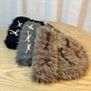 Sweet and Cute Bow Woolen Hat for Women in Autumn and Winter. New Face Showing Small Knitted Cold Proof Baotou Hat.