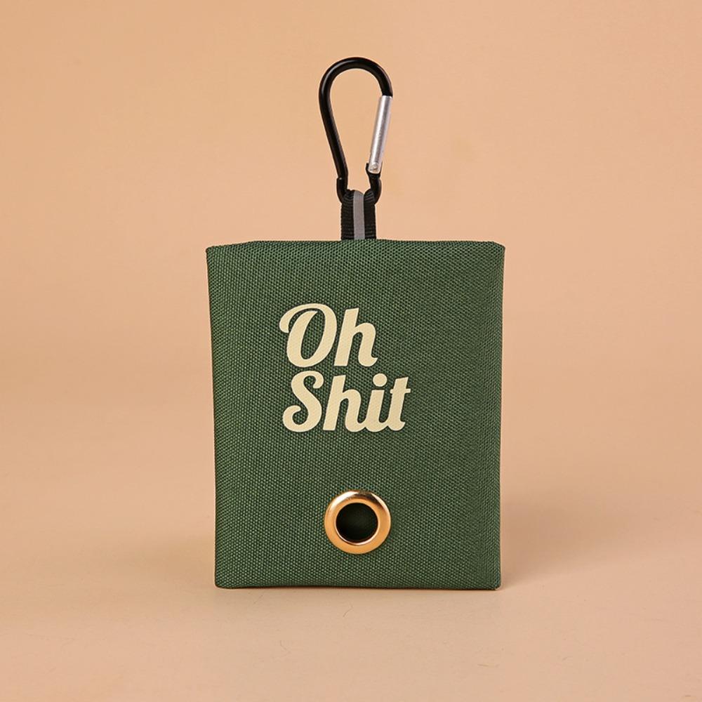 

Новый органайзер для мусорных пакетов для собачьих отходов с пряжкой, холщовый диспенсер для пакетов для какашек, товары для питомцев, портативный держатель для пакетов для отходов для щенка, кошки зелёный