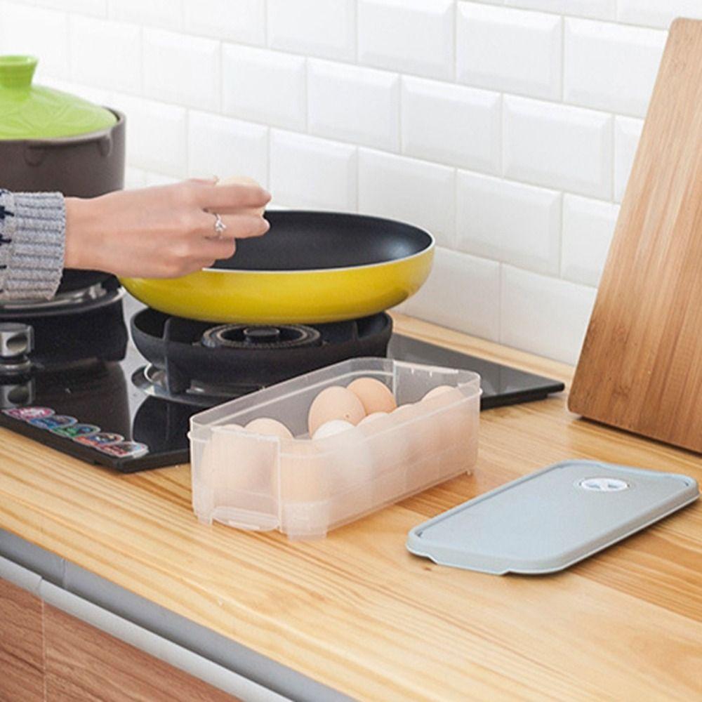 Plastic Egg Storage Box Airtight Egg Tray Simple Egg Storage Containers  Refrigerator