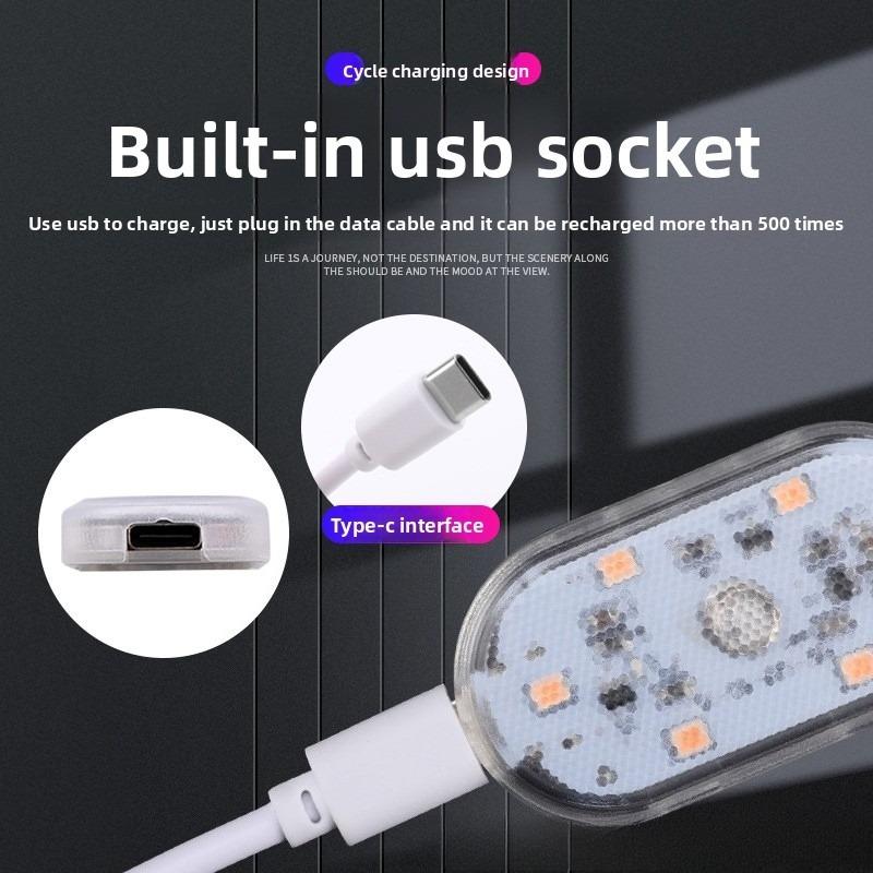 1-20PCS LED Touch Sensor Lamp USB Rechargeable Wireless Clip Light Multi-Color Atmosphere Lighting for Home Car Office Reading