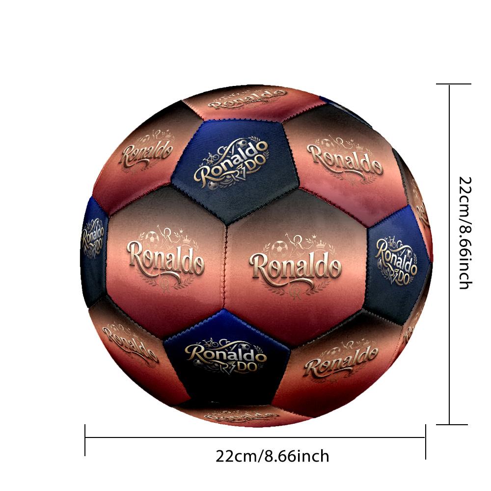 Ronaldo's Soccer Legacy Size 5 Soccer Football Machine-Stitched Indoor/Outdoor Universal Football Sports Enthusiast Gifts