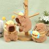 Bee Kapibara Plush Toy Capybara Doll Pendant Pink Keychain Doll Gift Girls Ragdoll