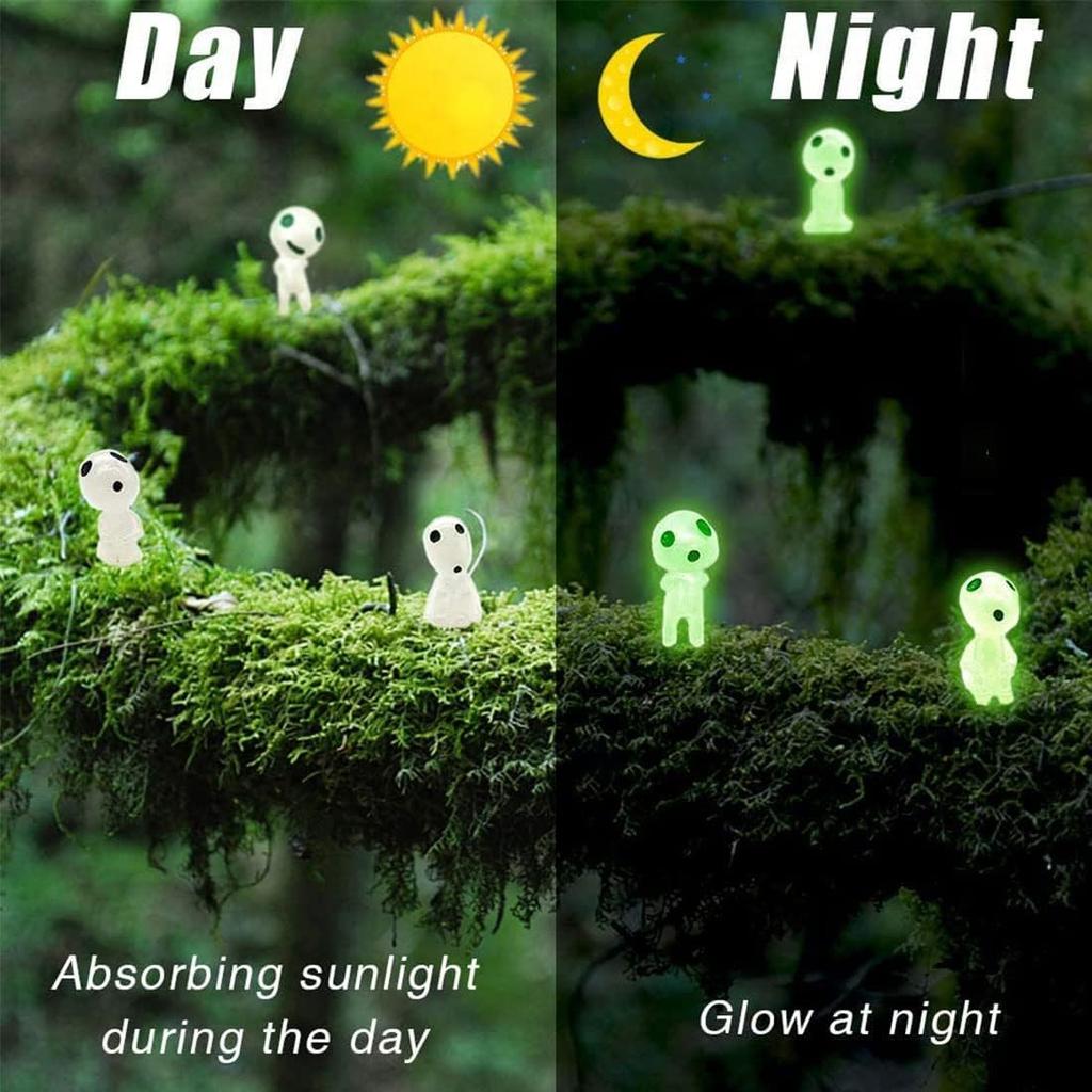 Set of 10 Luminous Tree Elf Resin Tree Elf Fairy Movie Character Cute Collectible Luminous Micro Landscape Garden Decorations for Garden Glow in the