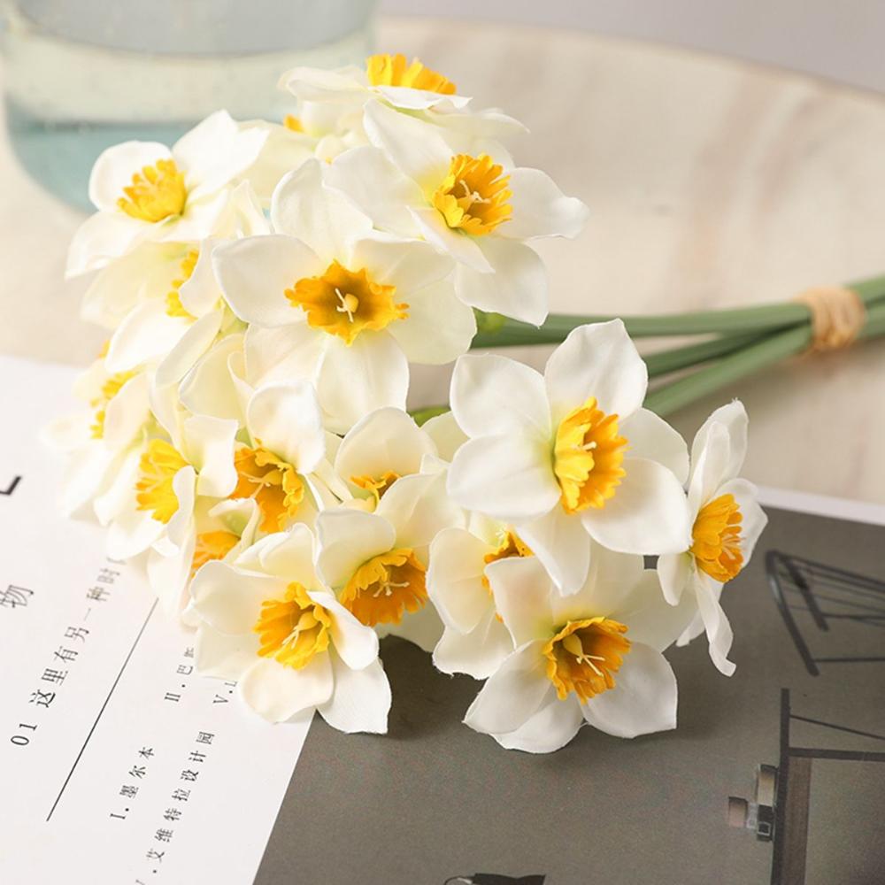 Wedding Home Decoration Living Room Wreath Narcissus Fake Flowers Daffodil Artificial Plant