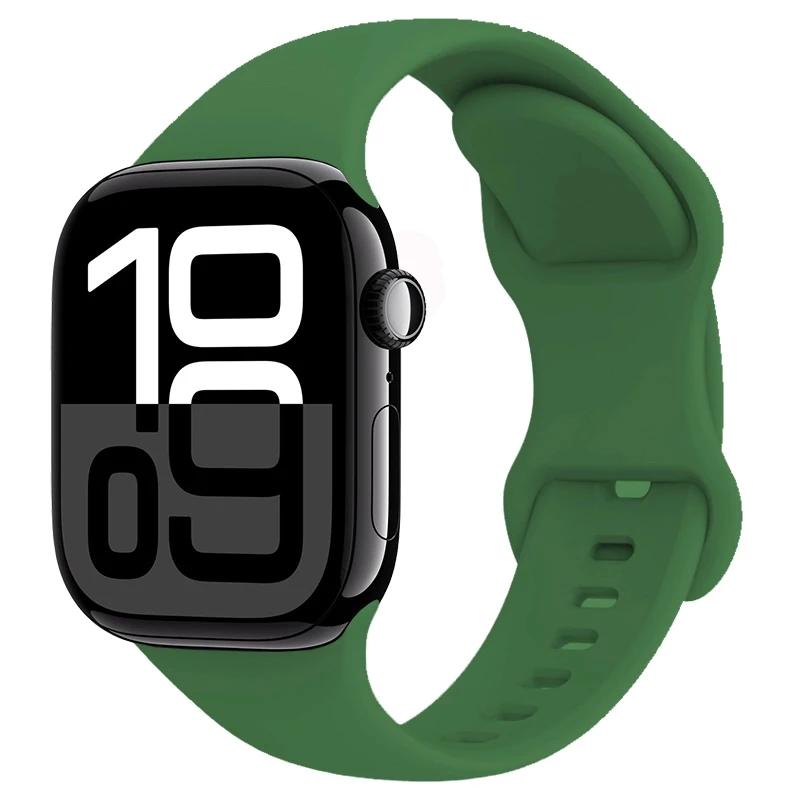Silicone Strap for Apple Watch Band 45mm 41mm 44mm 40mm 49mm Series 10 46mm 42mm Bracelet for iWatch Ultra 9 8 7 6 5 4 SE2 Strap