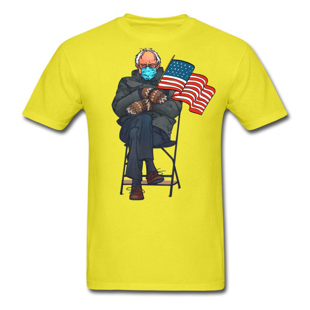 

Bernie Sanders mittens meme inauguration american flag USA T-Shirt Size S-6XL 4XL